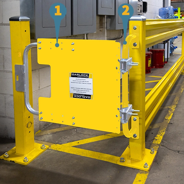 GR310 Forklift Rated Pedestrian Protection Gate Self-closing gate
